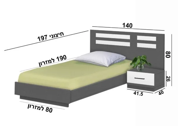 מיטת נוער דגם ליר