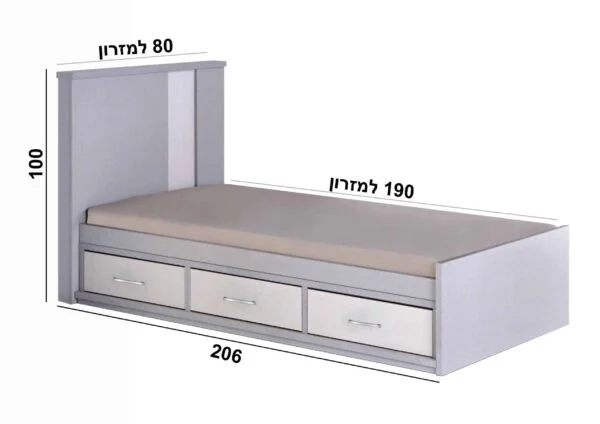 מיטת נוער דגם נועם