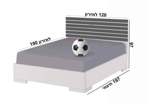 מיטת נוער דגם ספגטי