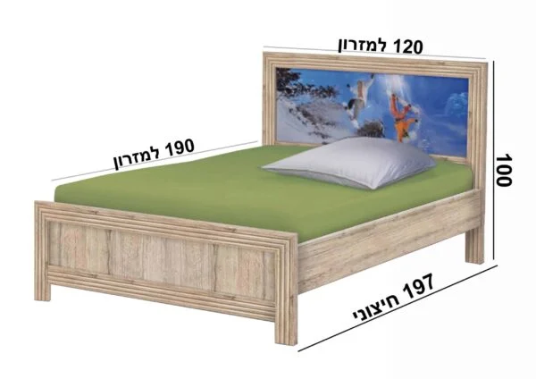 מיטת נוער דגם קלואי